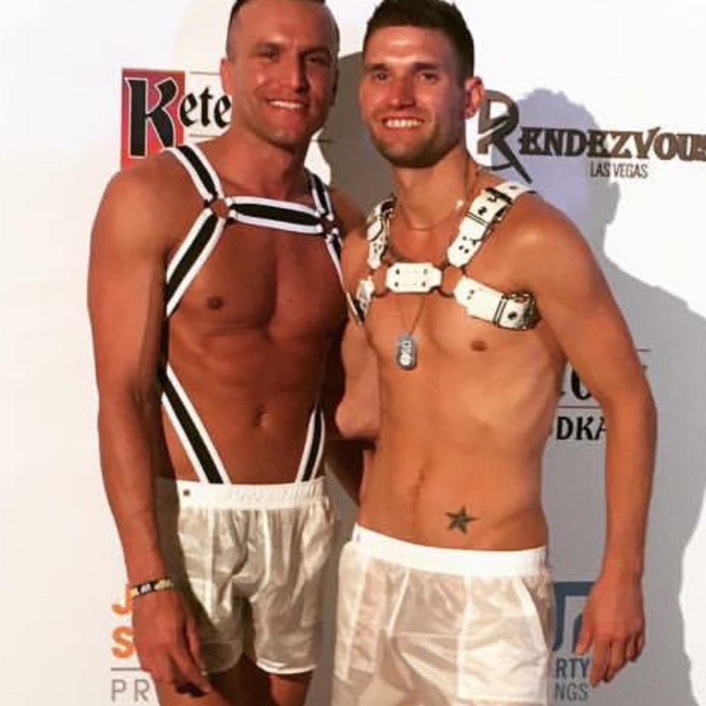 White Party Outfit Harness & Shorts